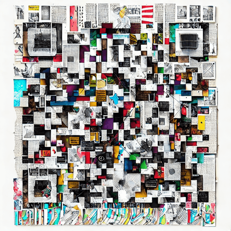Vintage Collage - QR Code Art Qriginals.com