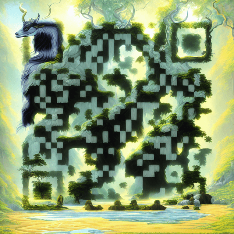 Mythical Creature - QR Code Art Qriginals.com
